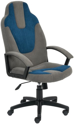Игровое (геймерское) кресло TetChair Neo 3 (флок, серый/синий)