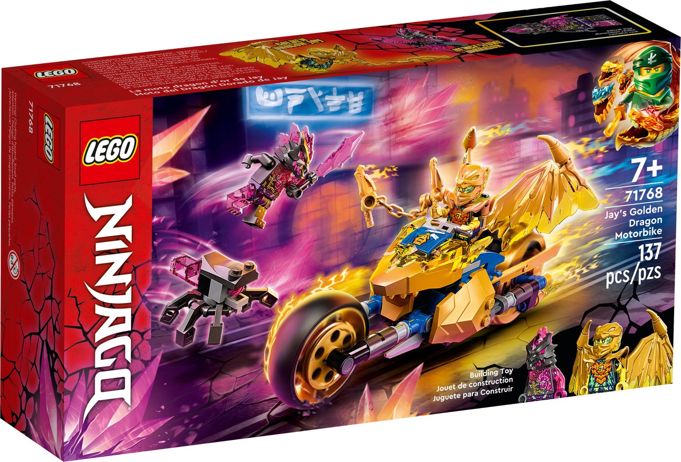 

Конструктор LEGO Ninjago 71768 Мотоцикл Джея Золотой дракон