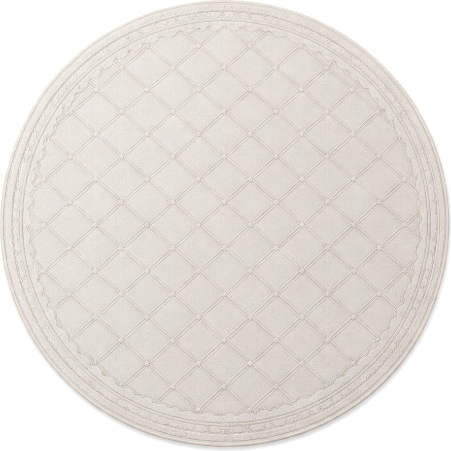 

Ковер для жилой комнаты LAXMI Comfort 847 круг (3x3, Cream/Cream)