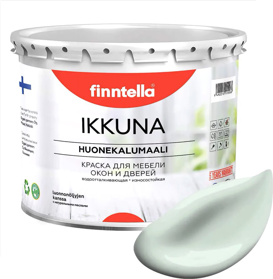 

Краска Finntella Ikkuna Vetta F-34-1-3-FL039 2.7 л (бледно-бирюзовый)