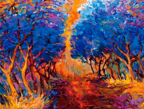 

Картина по номерам Белоснежка Осенний лес 885-рс