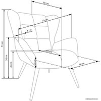 Интерьерное кресло Halmar Tyrion (бордовый/черный)