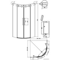 Душевой уголок Grossman Classic 100x100x195 301.K33.04.1010.10.00 (хром/прозрачное стекло)