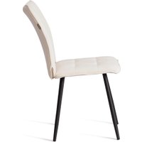 Стул TetChair Bari LT флок (молочный/черный)