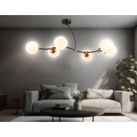 Люстра средней высоты Ambrella light Traditional TR2555/6 BK/SB