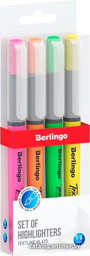 Набор текстовыделителей Berlingo Textline HL470 T4520 (4 цвета)