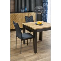 Кухонный стол Halmar Qubik 80-200/80/76 (дуб артизан/черный) в Гродно