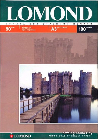 Фотобумага Lomond Матовая А3 90 г/кв.м. 100 листов (0102011)