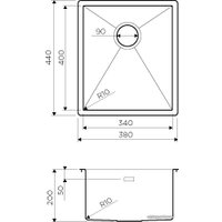 Кухонная мойка Omoikiri Taki 38-U/IF LG