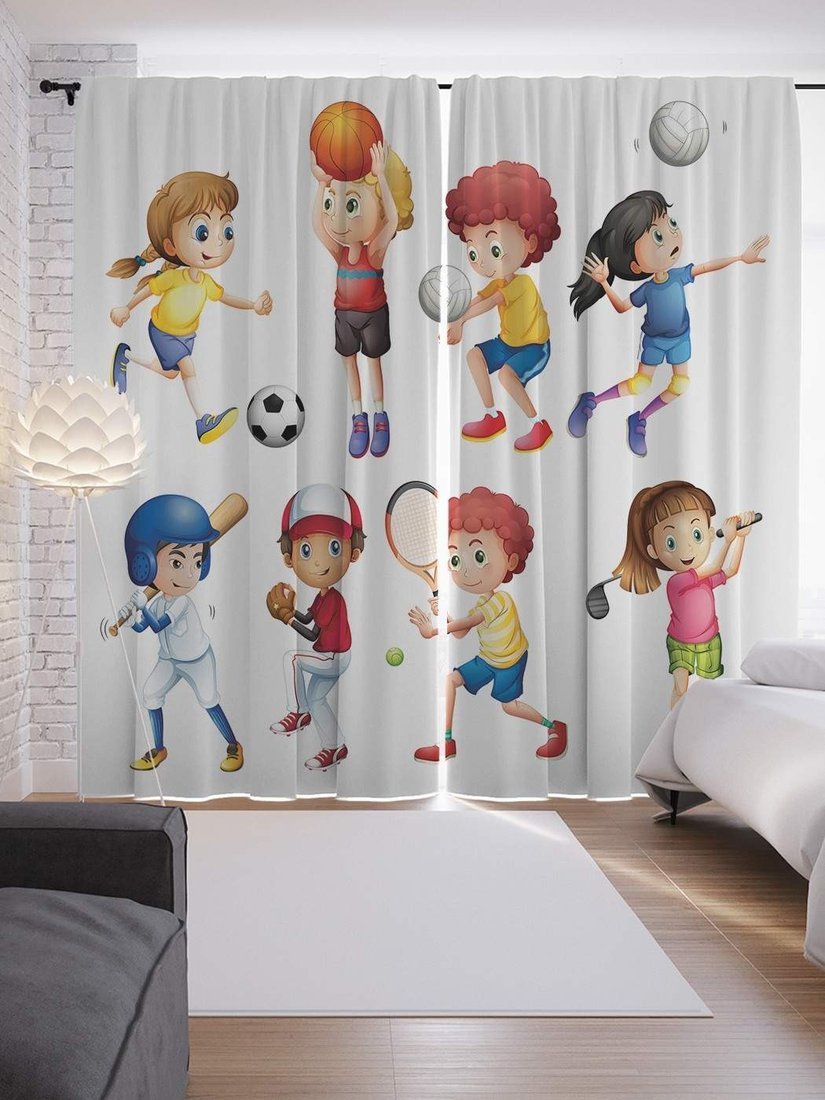 

Комплект штор JoyArty Игры с мячом p_63755 (145x265)