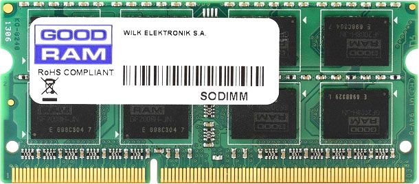 

Оперативная память GOODRAM 2GB DDR3 SO-DIMM PC3-12800 [GR1600S3V64L11/2G]
