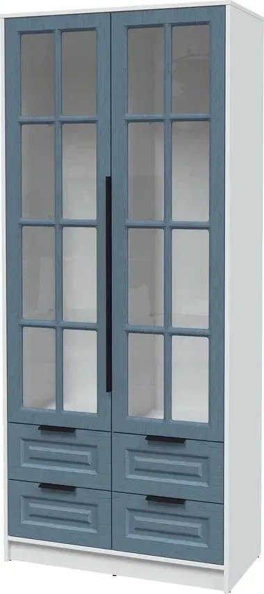 

Шкаф-витрина Интерлиния Концепт КТ-ШВ2 Деко (белый платинум/дуб лазурный)