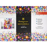Алмазная мозаика  Феникс+ Корги в цветах 70853