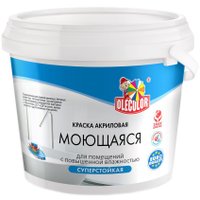Краска Olecolor Моющаяся База А 1 кг (белый матовый)