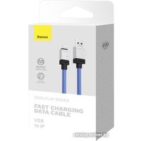 Кабель Baseus CoolPlay Series Fast Charging Data Cable 2.4A USB Type-A - Lightning (1 м, синий)