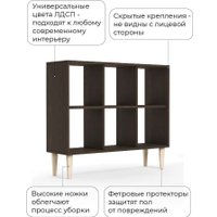 Стеллаж MONOFIX Одос Горизонтальный 6 секций (венге)