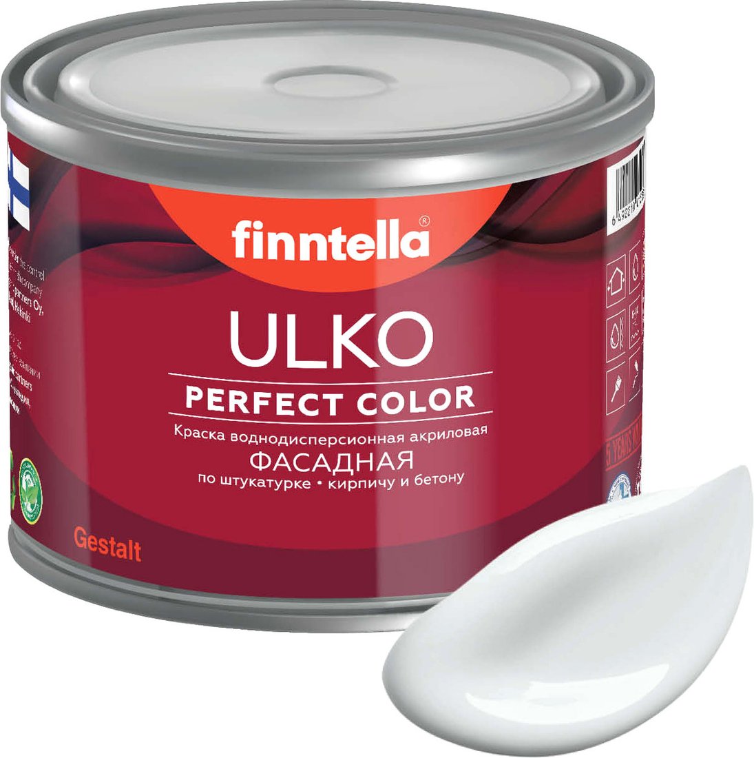 

Краска Finntella Ulko Platinum F-05-1-9-FL064 9 л (бело-серый)