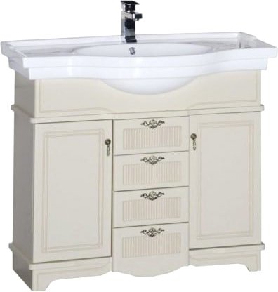 

Aquanet Тумба под умывальник Луис 100 00172698 (бежевый)