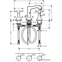 Смеситель Hansgrohe Metropol Classic 31306090 (хром/золото)