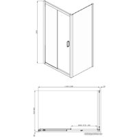 Душевой уголок Adema Glass Line Direct-120 (тонированное стекло)