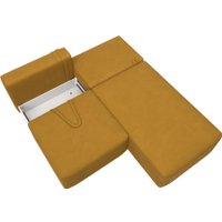 Угловой диван Лига диванов Лига-060 НПБ угол универсальный 129507 (велюр Brut 10 желтый)