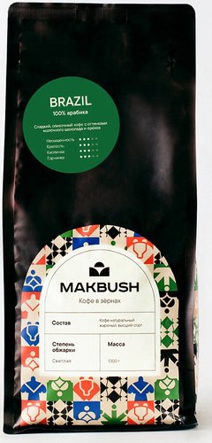 Кофе MakBush Brazil зерновой 1 кг