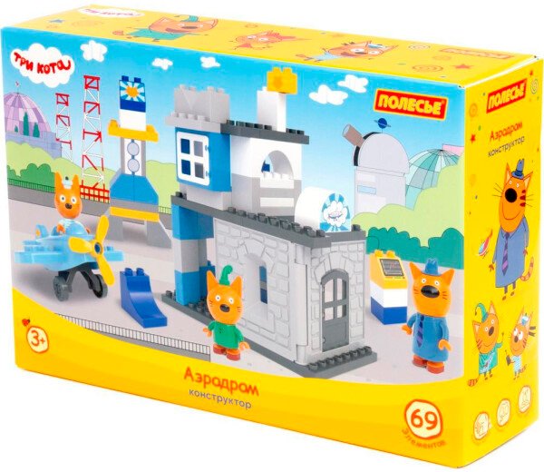 

Конструктор Полесье Макси Три кота. Аэродром 70221