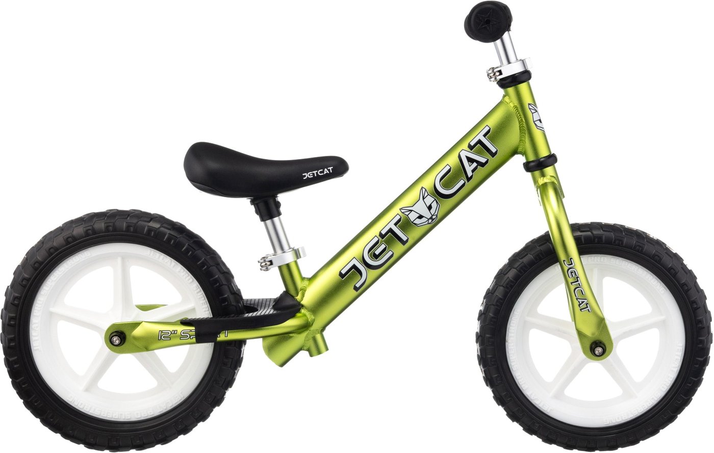 

Беговел JetCat 12 Sport SLT EVA (зеленый, белые колеса)