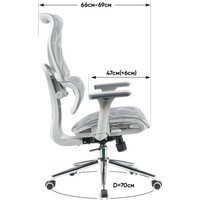 Офисное кресло myroo Office Wizard HS-3853H-1-G (light grey)
