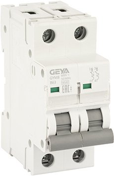 

Выключатель автоматический GEYA GYM8 2P 63А B 4.5кА GYM82P63B