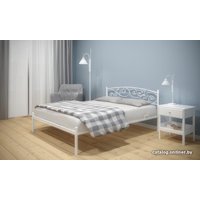 Кровать Князев Мебель Лилия ЛЛЯ.120.190.Б/1 (белый муар)