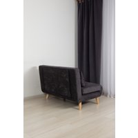 Диван DiArt Элли 1200 (велюр Sensey graphite/ножки светлые)