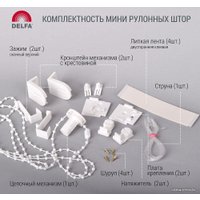 Мини рулонные шторы Delfa Жаккард СРШ 01МД 79506 48x170 (кремовый, рисунок венеция)