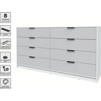 Комод Интерлиния Концепт КТ-К197 (серый/белый платинум)