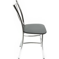 Стул ВВР Трилогия (серый/хром, экокожа)