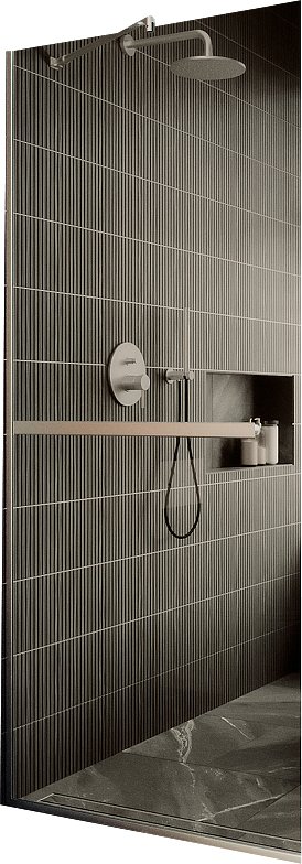 

Душевая стенка MaybahGlass 109x195 MGD-709-5у (бронзовое стекло/хром матовый)