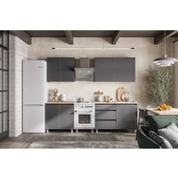 Готовая кухня Mio Tesoro Денвер 2.0м (графит серый/дуб сонома)