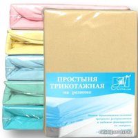 Простыня Альвитек Трикотажная на резинке 90x200x20 ПТР-БЕЖ-090 (бежевый)