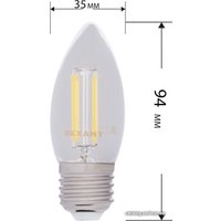 Светодиодная лампочка Rexant Свеча CN35 7.5Вт E27 600Лм 4000K нейтральный свет 604-090