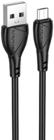 Кабель Borofone BX121 USB Type-A - microUSB (1 м, черный)