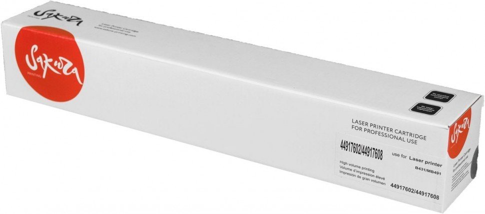 

Картридж Sakura Printing SA44917608/44917602 (аналог OKI 44917608)