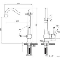 Смеситель Paulmark Retro Re213226-BR