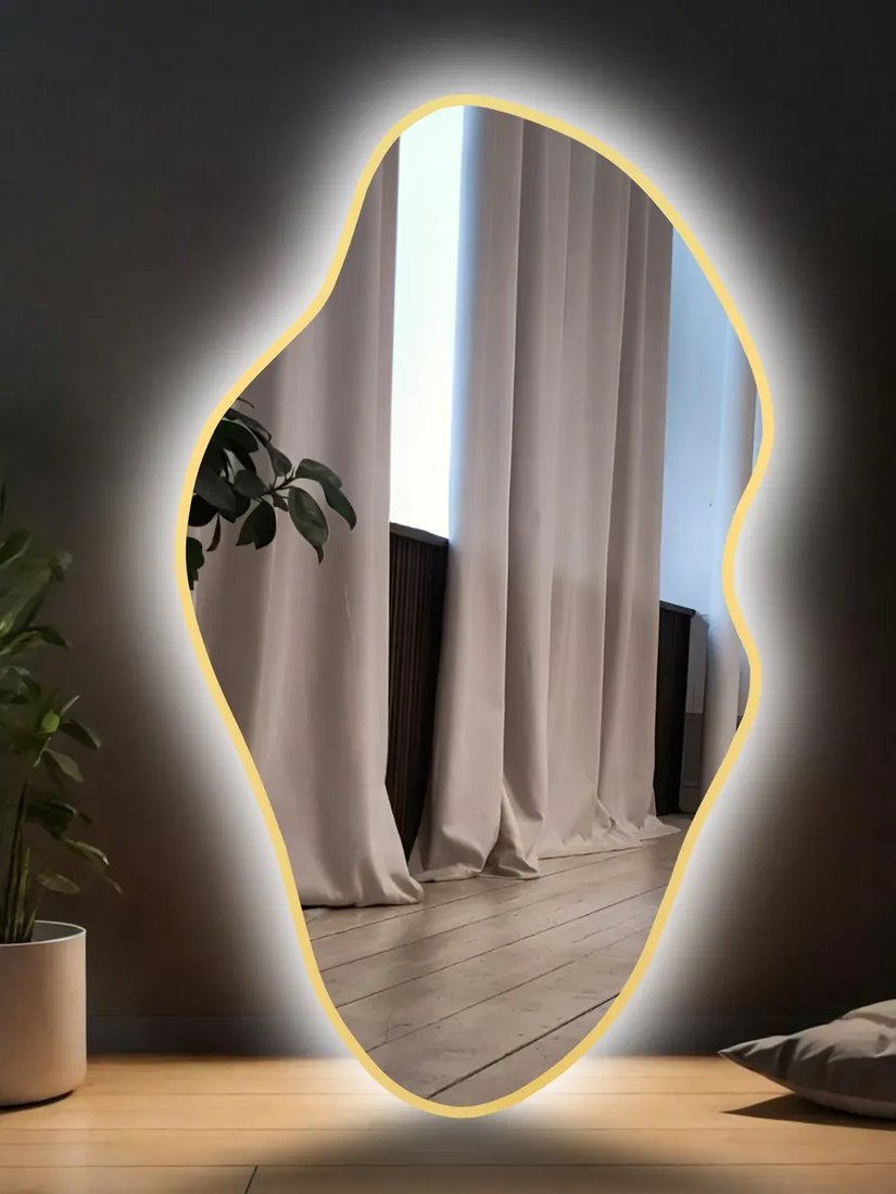 

Зеркало с подсветкой eMZe 45x77 LED.UV.NF.45.77.AUR.4K (золото с УФ-окантовкой и подсветкой)