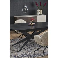 Кухонный стол Halmar Sandro 180-240/100/76 (черный/черный)