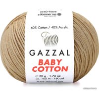 Пряжа для вязания Gazzal Baby cotton 3423 50 г 165 м (коричневый)