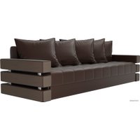 Диван Лига диванов Венеция 27959 (экокожа, коричневый)