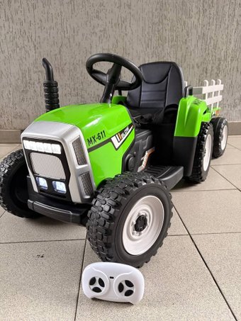 Электротрактор Baby Driver Трактор с прицепом R111 (зеленый)