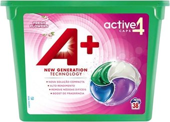 Капсулы для стирки A+ Fresh Flowers (38 шт)