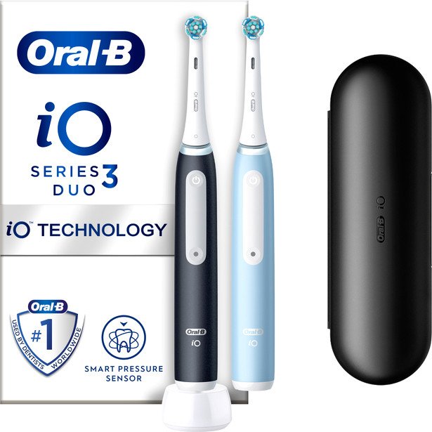 Комплект электрических зубных щеток Oral-B iO Series 3 (черный/голубой)