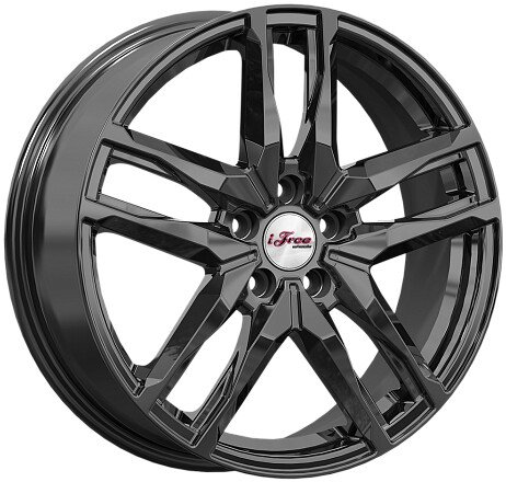 Литые диски iFree Бомбей (КС1075) 18x6.5" 5x114.3мм DIA 60.1мм ET 50мм BK